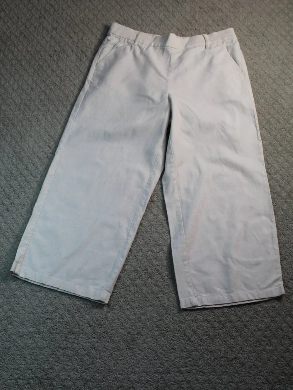 J Crew Pants Women’s 12 Off White Linen Cotton Wide Leg Career